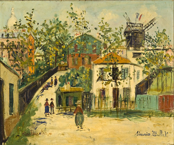 Montmartre 1930 - Maurice Utrillo reproduction oil painting