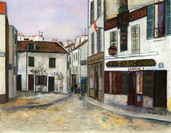 Mother Catherines Restaurant in Montmatre 1917 - Maurice Utrillo reproduction oil painting