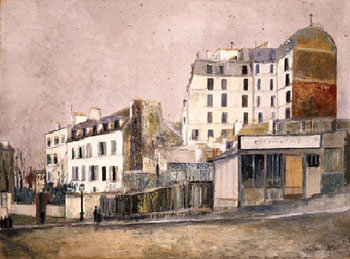 Paris Rue Ravignan 1913 - Maurice Utrillo reproduction oil painting