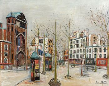 Place Des Abbesses 1931 - Maurice Utrillo reproduction oil painting