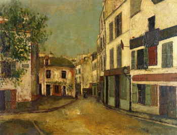 Place Du Tertre in Montmartre 1910 - Maurice Utrillo reproduction oil painting