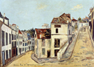 Pontoise Rue De IEperon and Rue de la Coutellerie 1914 - Maurice Utrillo