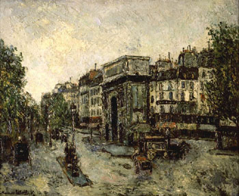 Porta Saint Martin in Parigi 1908 - Maurice Utrillo reproduction oil painting