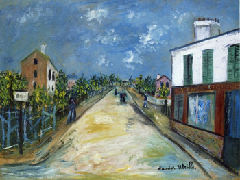 Road in Argenteuil Val dOise 1914 - Maurice Utrillo reproduction oil painting