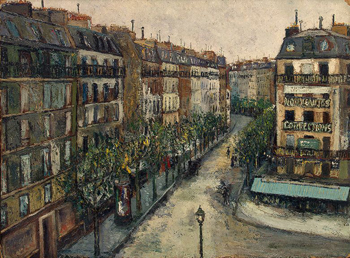 Rue Custine a Montmartre 1909 - Maurice Utrillo reproduction oil painting