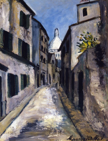 Rue Saint Rustique 1910 - Maurice Utrillo reproduction oil painting