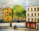 Street in Montmartre - Maurice Utrillo reproduction oil painting