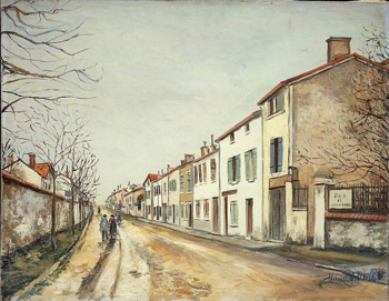 Suburban Street Scene 1910 - Maurice Utrillo reproduction oil painting