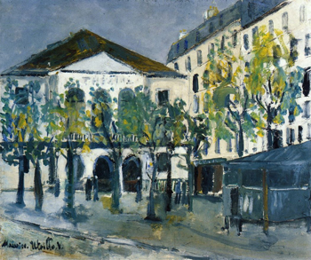 The Theatre de I Atelier 1913 - Maurice Utrillo reproduction oil painting