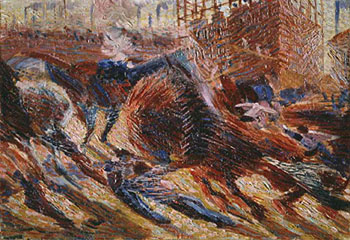 Study for the City Rises 1910 - Umberto Boccioni reproduction oil painting