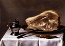 Stilleben Med Kogt Koed 1635 - Pieter Claesz reproduction oil painting