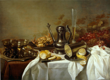 Still Life on a Table - Pieter Claesz reproduction oil painting