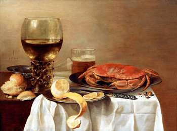 Still Life with Crab - Pieter Claesz reproduction oil painting