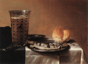 Still Life with Herring 1636 - Pieter Claesz reproduction oil painting