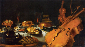 Still Life with Musical Instruments 1623 - Pieter Claesz reproduction oil painting