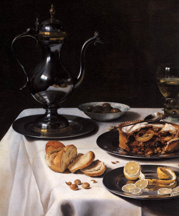 Still Life with Turkey 1627 A - Pieter Claesz reproduction oil painting