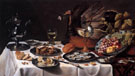 Still Life with Turkey Pie 1627 - Pieter Claesz