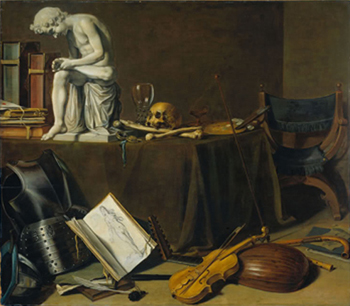 Vanitas Still Life 1628 - Pieter Claesz reproduction oil painting