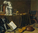 Vanitas Still Life 1628 - Pieter Claesz reproduction oil painting