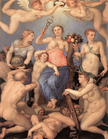 Allegory of Happiness - Agnolo Bronzino reproduction oil painting