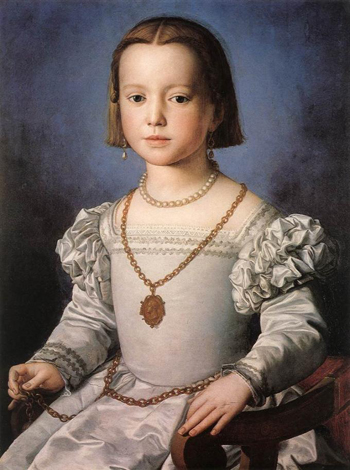 Bia the Illegitimate Daughter of Cosimo de Medici - Agnolo Bronzino reproduction oil painting