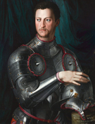 Duca Cosimo I in Armi 1540 - Agnolo Bronzino reproduction oil painting