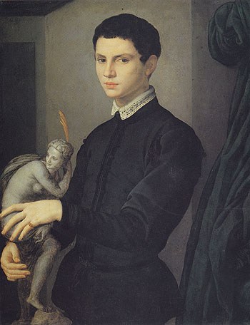 Portrait of Sculptor - Agnolo Bronzino reproduction oil painting