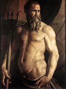 Portrait of Andrea Doria as Neptune - Agnolo Bronzino reproduction oil painting