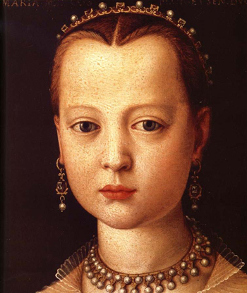 Portrait of Maria de Medici - Agnolo Bronzino reproduction oil painting
