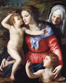 The Madonna and Child with Saint John the Baptist and Saint Anne - Agnolo Bronzino