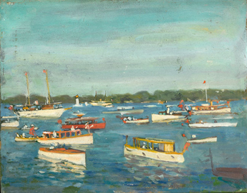 Boats Thousand Island - Alson Skinner Clark reproduction oil painting