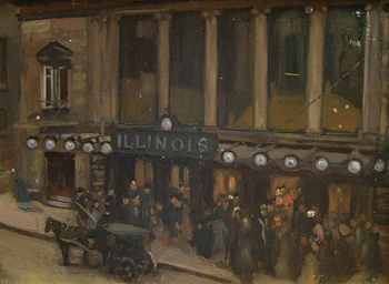 Illinois Theater - Alson Skinner Clark reproduction oil painting