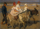 Donkey Riding on the Beach - Isaac Israels reproduction oil painting