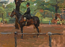Hyde Park Rotten Row London - Isaac Israels reproduction oil painting