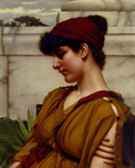 A Classical Beauty in Profile - John William Godward