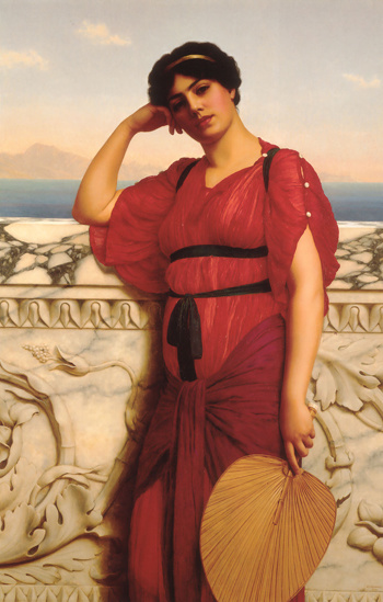 A Classical Lady 1908 - John William Godward reproduction oil painting