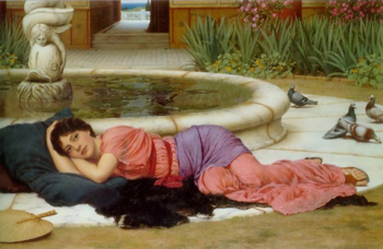 A Cool Retreat 1910 - John William Godward reproduction oil painting