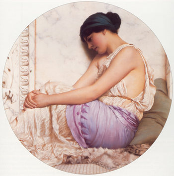 A Grecian Girl 1908 - John William Godward reproduction oil painting
