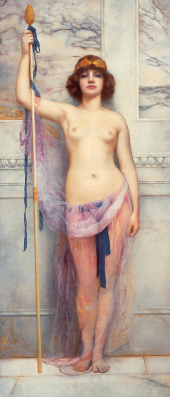 A Priestess 1893 - John William Godward reproduction oil painting