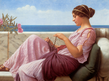 A Souvenir 1920 - John William Godward reproduction oil painting