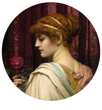 Chloris a Summer Rose - John William Godward reproduction oil painting