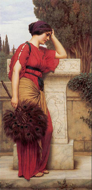 La Pensierosa - John William Godward reproduction oil painting