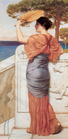 On the Balcony 1911 - John William Godward reproduction oil painting