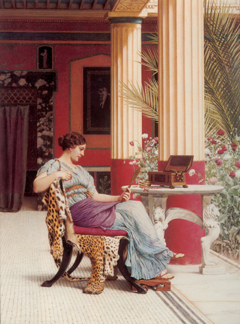 The Jewel Casket 1900 - John William Godward reproduction oil painting