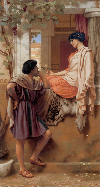 The Old Old Story 1903 - John William Godward reproduction oil painting