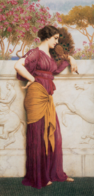 The Peacock Fan 1912 - John William Godward reproduction oil painting