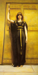 The Priestess 1895 - John William Godward reproduction oil painting