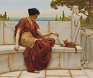 The Tease 1901 - John William Godward reproduction oil painting