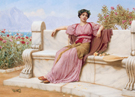 Tranquillity 1914 - John William Godward reproduction oil painting