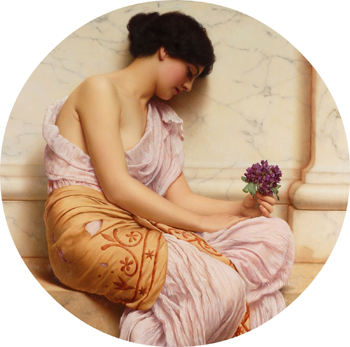 Violets Sweet Violets - John William Godward reproduction oil painting